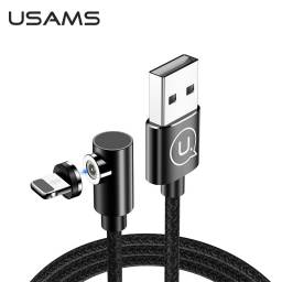 SJ444   Cable de Datos USB A a Lightning  U54  1M  Negro  Magnético/Angular  USAMS