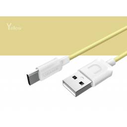 SJ099   Cable de Datos USB A a Tipo C  1M  Amarillo  U Turn Series  USAMS