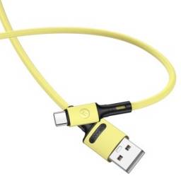 SJ435   Cable de Datos USB A amicroUSB  U52  1M  Amarillo  Datos&Carga  USAMS