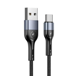 SJ449   Cable de Datos USB A a Tipo C  U55   1M  Negro  Forrado  USAMS