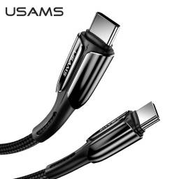 SJ402   Cable de Datos U42  USB C a Tipo C  100W/PD  1.2M  Verde  USAMS