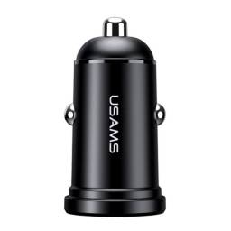 Cargador Auto Mini C20   2 USB2 4A  Negro  CC114  USAMS
