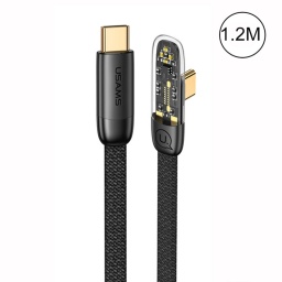 SJ584   Cable de Datos  USB C a Tipo C  Angulo recto  100W  PD  1.2M  Negro  U76  USAMS