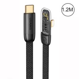 SJ583   Cable de Datos  USB C a Lightning  Angulo recto  PD 20W  1.2M  Negro  USAMS