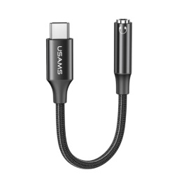 Adaptador de Audio 3.5 a Tipo C   AU 16  Negro  SJ599  USAMS