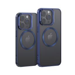 BH856   Case  Apple iPhone 15 Plus 6.7"  TPU Magntico  Transparente/Azul  Geying Series  USAMS