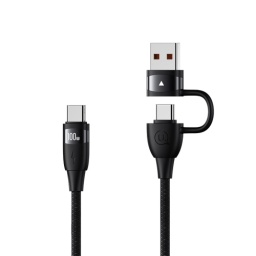 Cable de Datos U85   USB A / USB C a Tipo C  100 W  1.2M  Negro  SJ654  USAMS