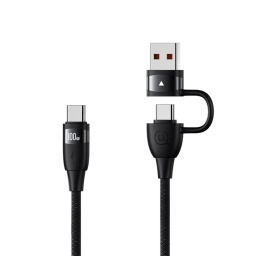 Cable de Datos U85   USB A / USB C a Tipo C  100 W  2M  Negro  SJ655  USAMS