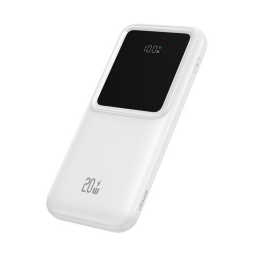 CD193   Power Bank  10000mAh  PD 20W+ 2 QC3.0  Carga Rpida C/Cable tipo C  Lightning, Micro  Blanco  USAMS