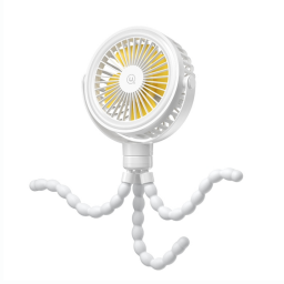 Ventilador Porttil para Cochecito de Beb o Escritorio   CLuz  2000mAh  Blanco  ZB289 USAMS