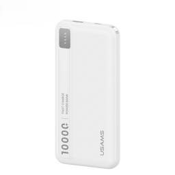 Power Bank 2 Puertos   USB A  USB C  10.000mAh  37Wh  Blanco  CD262 USAMS
